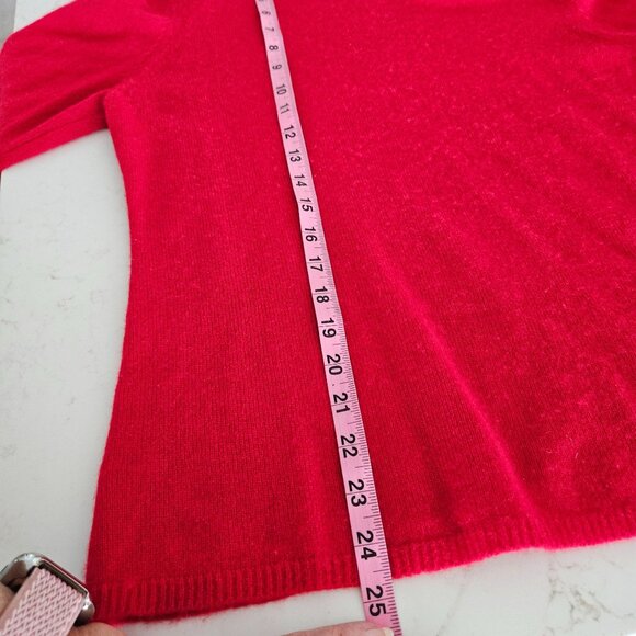 Peck & Peck Womens 2 Ply 100% Cashmere Sweater Large Red Classic - Picture 5 of 7